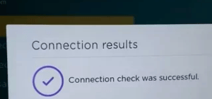 Connection check was successful