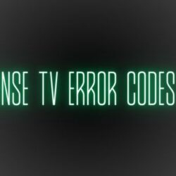 hisense tv error codes list